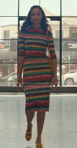 Amy's multi colored stripe dress on From Scratch