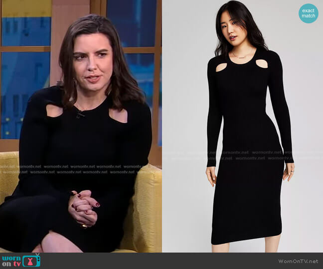 And Now This Cut-Out Long Sleeve Dress worn by Kate Gibson on Good Morning America