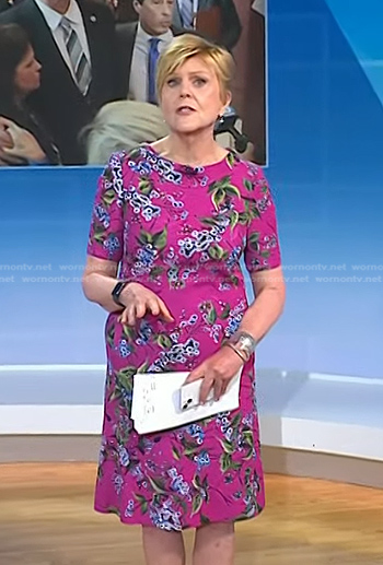 Anne Thompson’s pink floral dress on Today