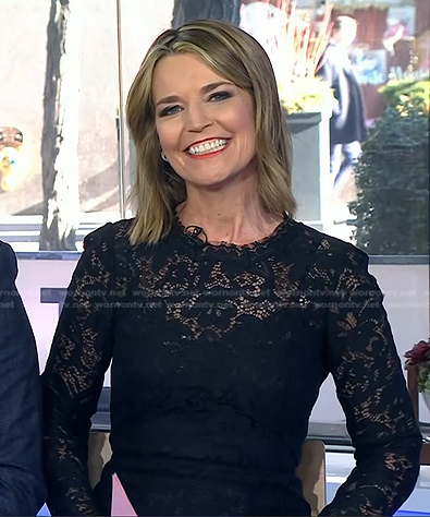 Savannah’s black lace dress on Today