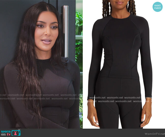 Balenciaga Fitted Long-Sleeve Top worn by Kim Kardashian (Kim Kardashian) on The Kardashians