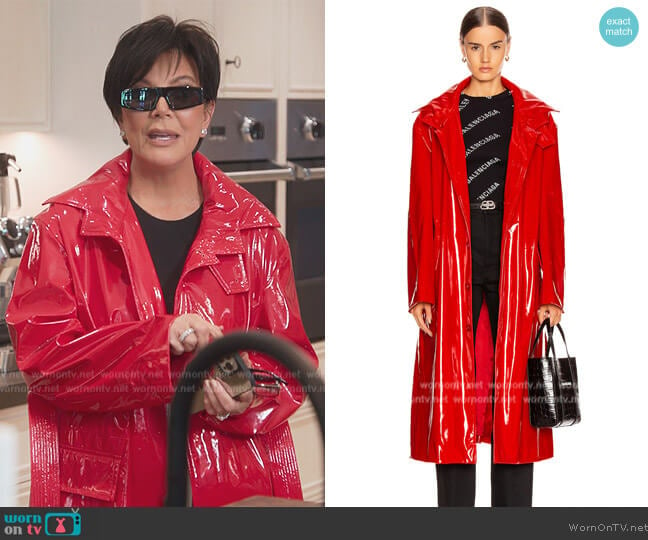Balenciaga Fitted Trench worn by Kris Jenner (Kris Jenner) on The Kardashians