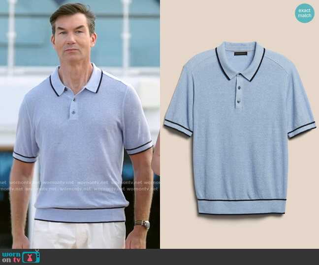 Banana Republic Silk-Linen Sweater Polo worn by Jerry O'Connell on The Real Love Boat