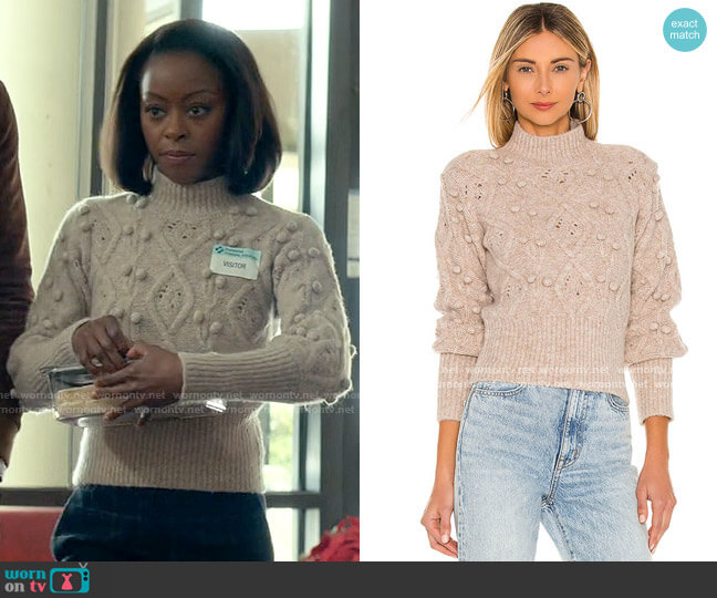 Blank NYC Turtleneck Sweater in So On And So On worn by Zora Wheeler (Danielle Deadwyler) on From Scratch