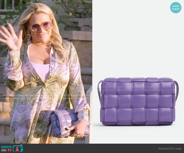 Boettega Veneta Padded Cassette in Purple worn by Heather Gay on The Real Housewives of Salt Lake City