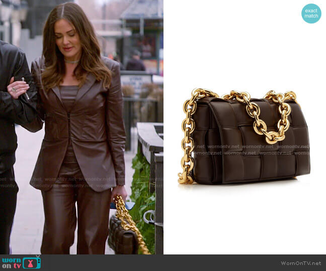 Bottega Veneta The Chain Padded Cassette Leather Bag worn by Meredith Marks on The Real Housewives of Salt Lake City