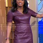 Brittany’s brown leather mini dress on Good Morning America