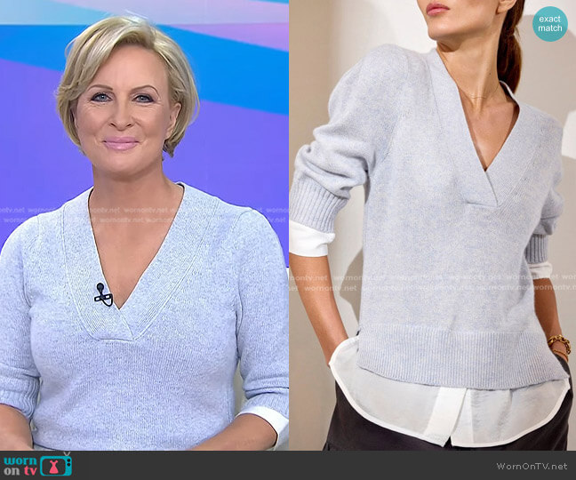 Brochu Walker The Lucie Layered Vee Looker worn by Mika Brzezinski on Today