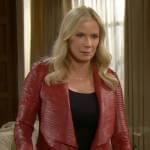 Brooke’s red leather jacket on The Bold and the Beautiful