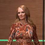 Marg’s brown printed dress on Access Daily
