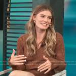 Caitlin’s brown ribbed dress on Access Hollywood