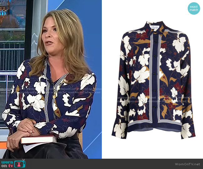 Câllas Milano Lisa Floral-Print Shirt worn by Jenna Bush Hager on Today