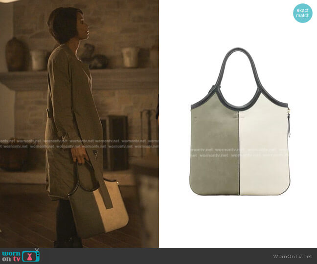 Calvin Klein Gabrianna Slim Tote Bag worn by Jax Stewart (Emayatzy Corinealdi) on Reasonable Doubt