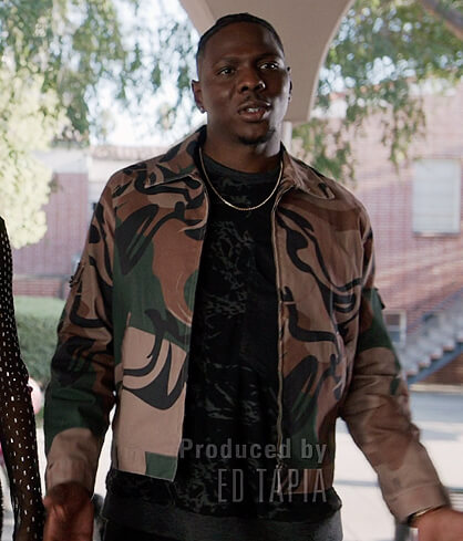 Cam's camo print jacket on All American Homecoming