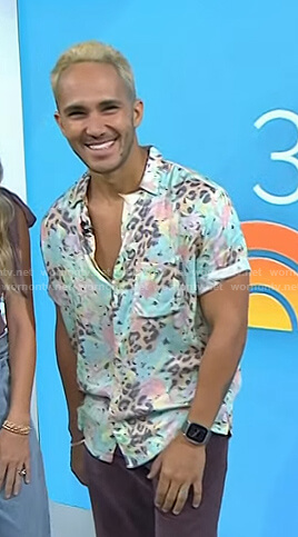Carlos’s floral and leopard print shirt on Today