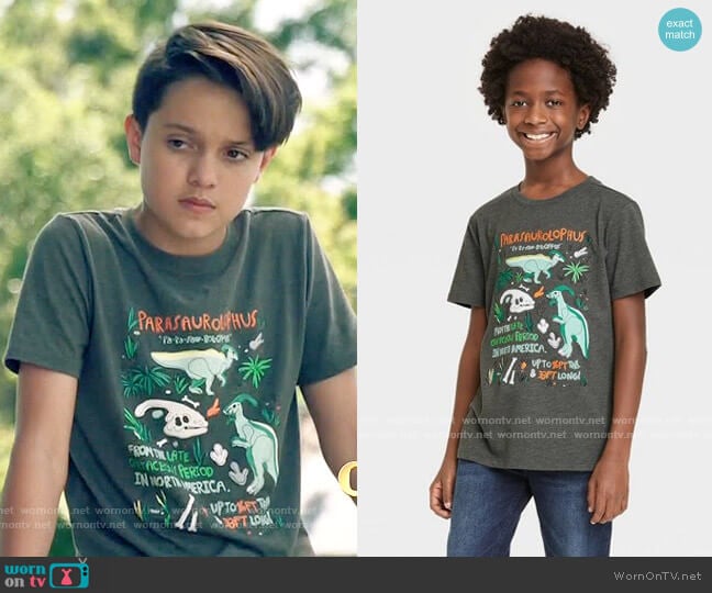 Cat & Jack at Target Dino Graphic T-shirt worn by Dante Avila (Adan Maverick Carcaño) on Queen Sugar