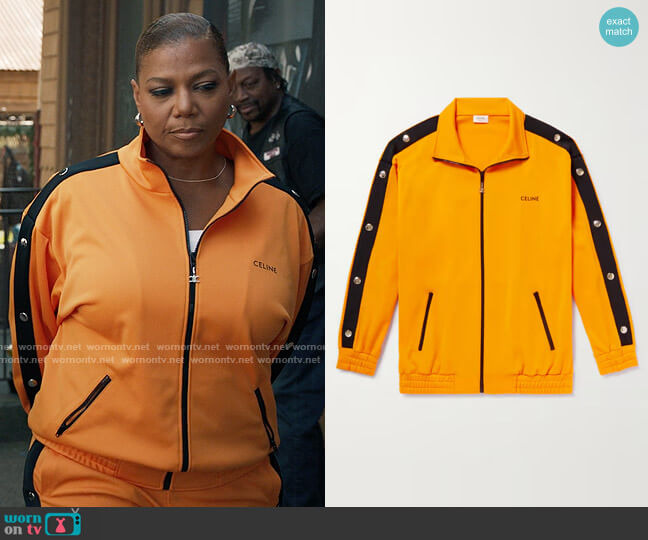 Celine Homme Studded Jersey Zip-Up Track Jacket worn by Robyn McCall (Queen Latifah) on The Equalizer