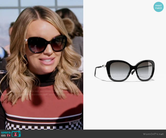 Chanel Square Sunglasses worn by Whitney Rose on The Real Housewives of Salt Lake City