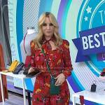 Chassie Post’s red floral tie neck jumpsuit on Today
