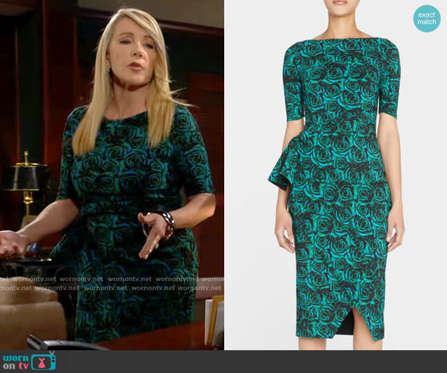 WornOnTV: Nikki’s green rose print dress on The Young and the Restless ...