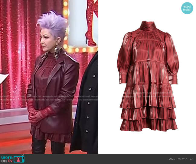 Cinq a Sept Riva Tiered Dress worn by Cyndi Lauper on Today