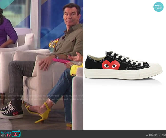 Comme des Garcons PLAY PLAY x Converse Chuck Taylor All Star Low-Top Sneakers worn by Jerry O'Connell on The Talk