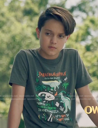 Dante's Parasaurolophus t-shirt on Queen Sugar