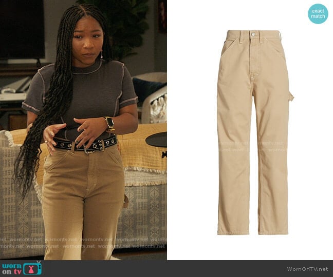 Denimist Chapel Carpenter Pants worn by Delilah (Laya DeLeon Hayes) on The Equalizer