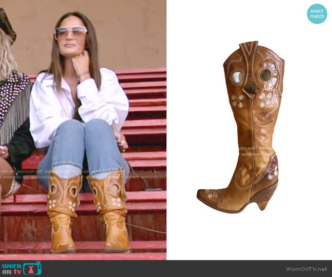 Dior Leather Cowboy Boots worn by Lisa Barlow on The Real Housewives of Salt Lake City