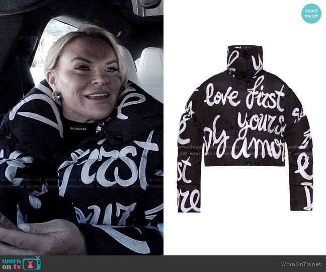 Dolce & Gabbana Printed Jacket worn by Heather Gay on The Real Housewives of Salt Lake City