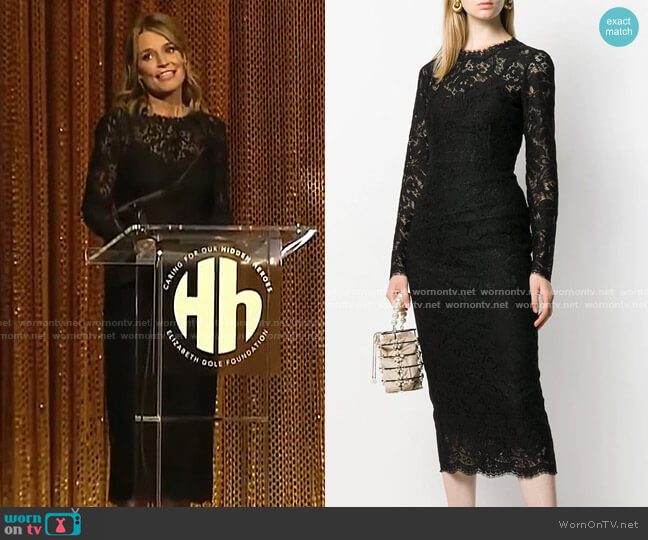 Dolce & Gabbana Cordonetto-Lace Dress worn by Savannah Guthrie on Today