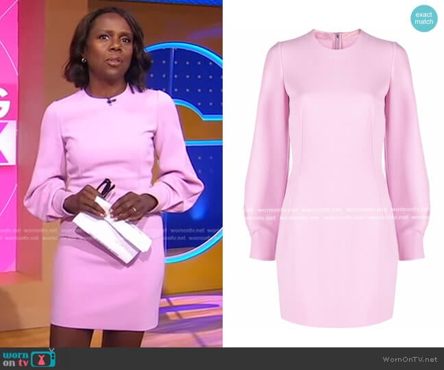 WornOnTV: Debrah’s pink long sleeve mini dress on Good Morning America ...