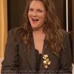 Drew’s gray double breasted blazer on The Drew Barrymore Show