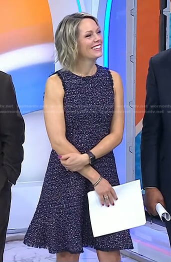 Dylan’s tweed sleeveless dress on Today