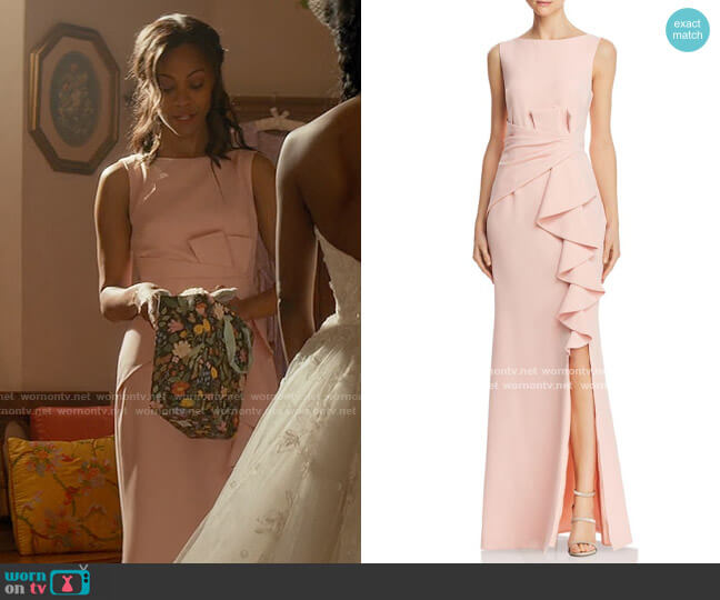 Amy’s blush pink bridesmaid dress on From Scratch
