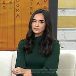 Emilie’s green mock neck dress on Today