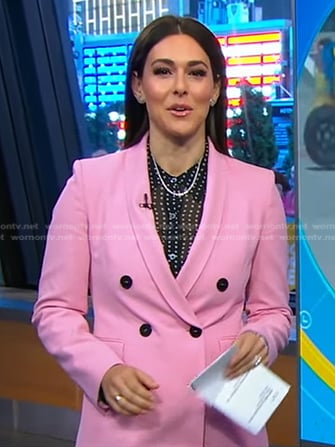 Erielle’s pink blazer and pants on Good Morning America