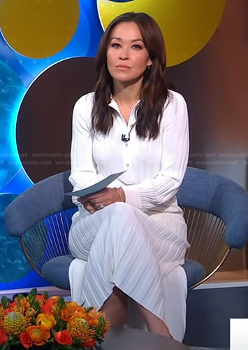 Eva’s white ribbed polo dress on Good Morning America