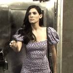 Gabi’s purple polka dot dress on Days of our Lives