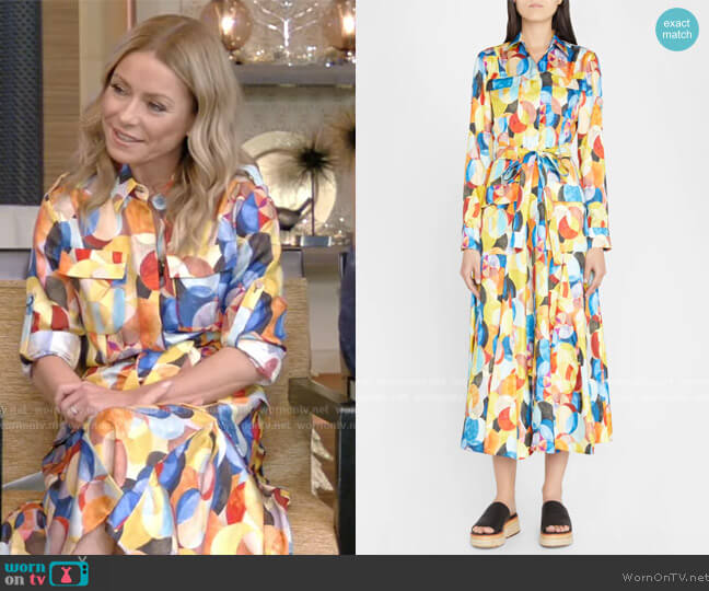 WornOnTV: Kelly’s multicolor printed shirtdress on Live with Kelly and ...