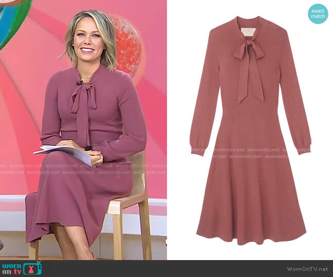 Gal Meets Glam Brianna Tie Neck Dress worn by Dylan Dreyer on Today