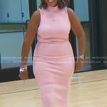 Gayle King’s light pink sleeveless dress on CBS Mornings