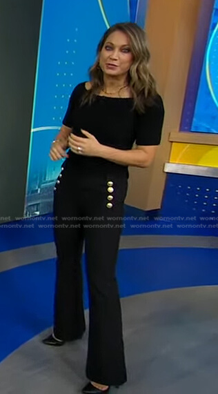 Ginger's black sailor pants on Good Morning America