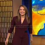 Ginger’s brown wrap dress on Good Morning America