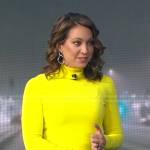 Ginger’s yellow turtleneck sweater on Good Morning America