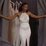 Grace’s white satin halter gown on All American