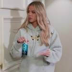 Khloe’s butterfly embroidered sweatshirt on The Kardashians