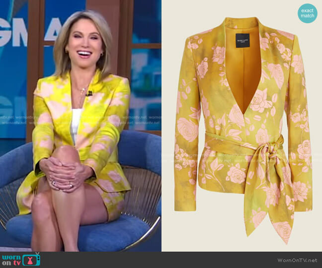 Guess Eco Rose Romance Blazer worn by Amy Robach on Good Morning America