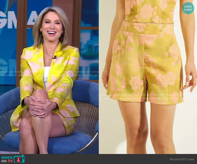  Eco Rose Romance Short worn by Amy Robach on Good Morning America