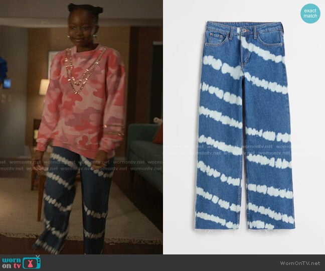 H&M Wide High Jeans worn by Naima Stewart (Aderinsola Olabode) on Reasonable Doubt